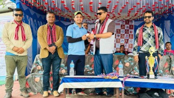 पुरुष क्रिकेटमा चितवनलाई स्वर्ण